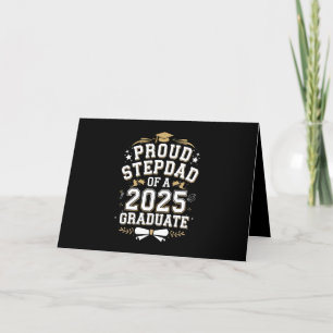 stolt Steg Pappa av 2025 Student Studenten Tack Kort
