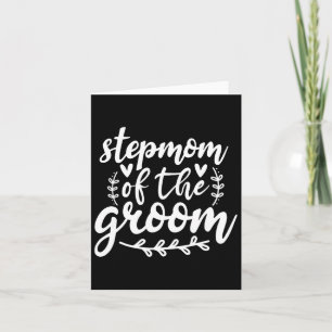stolt Stepmamma i Groom Bröllop-familjen Kort