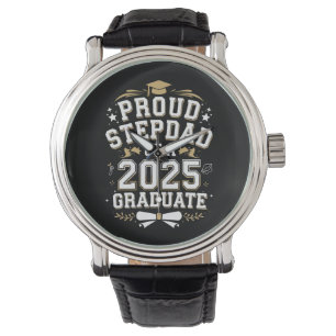 Stolt styvfar till en 2025 års examen examen armbandsur