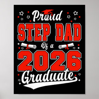 Stolt styvfar till en Cl Of 2026 examen seniorgra Poster