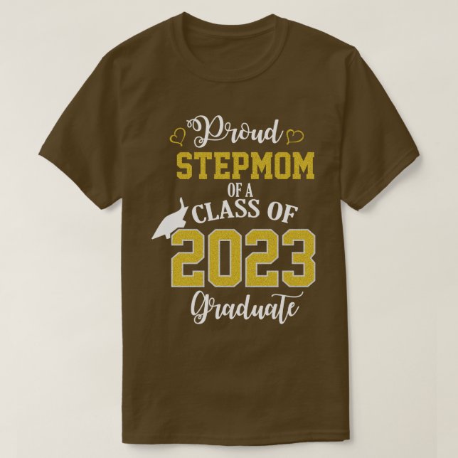 stolt styvmamma i klass 2023 student t shirt (Design framsida)