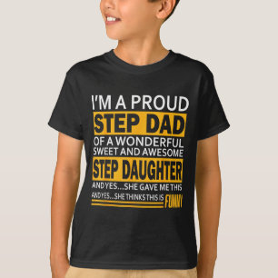 Stolt styvpappa fadersdagspresent för styvpappa fr t shirt