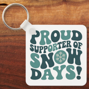 Stolt supporter av snödagar lärare jul nyckelring