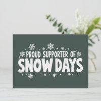 Stolt supporter av snödagar Vinter snöflinga