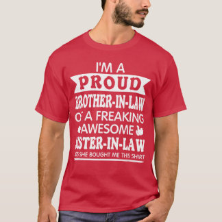 Stolt svåger till fantastisk svägerska Bröd T Shirt