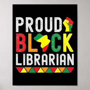 Stolt svart bibliotekarie Svarta historiemånaden f Poster