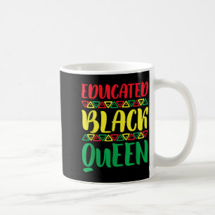 Stolt svart drottning Melanin Stolthet Afrikansk U Kaffemugg
