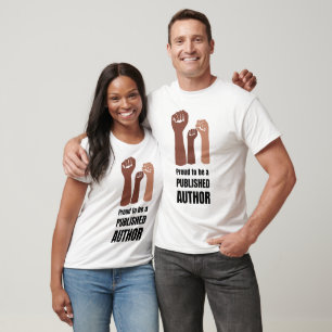 Stolt svart melanin författare t shirt