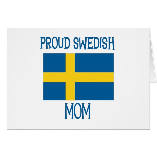 Stolt svensk mamma hälsningskort (Framsidan Horizontal)