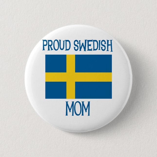 Stolt svensk mamma knapp (Framsida)