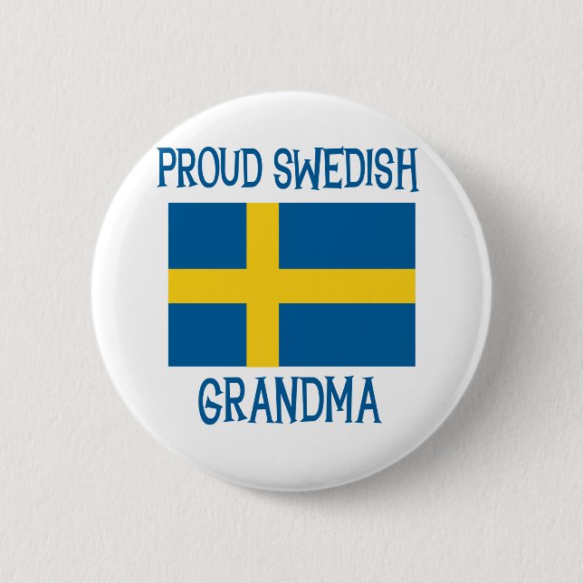 Stolt svensk mormor knapp (Framsida)