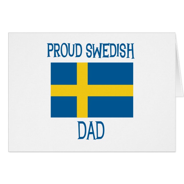 Stolt svensk pappa hälsningskort (Framsidan Horizontal)