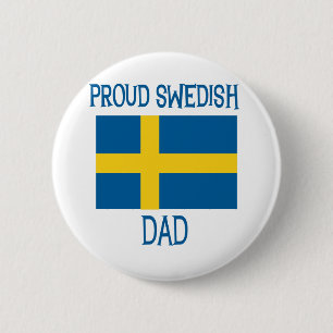Stolt svensk pappa knapp