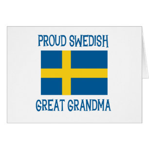 Stolt svensk underbar mormor hälsningskort