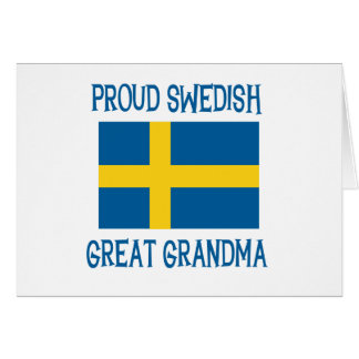 Stolt svensk underbar mormor hälsningskort