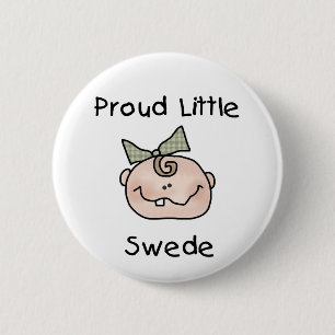 Stolt svenskbaby för flicka knapp