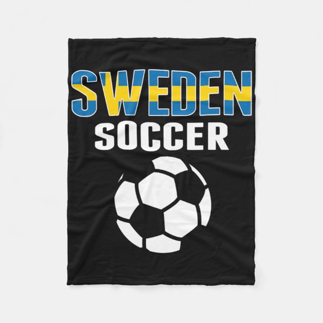 Stolt Sverige Fotboll Fans Tröja - Stöd Svensk  Fleecefilt (Framsidan)