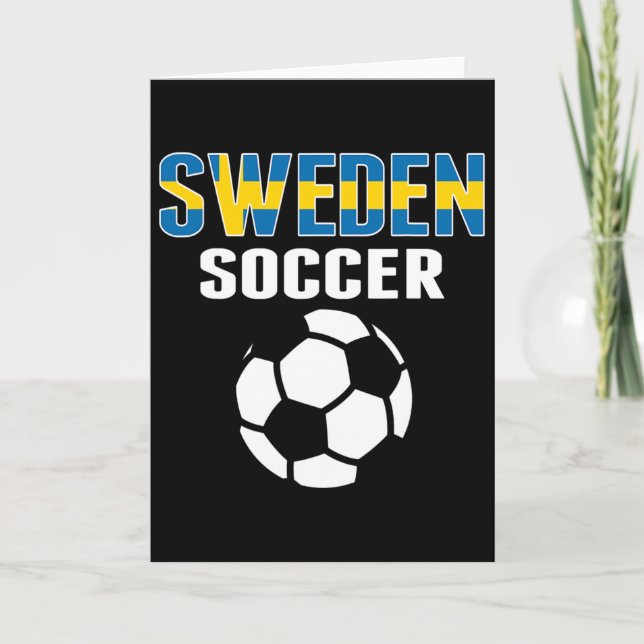 Stolt Sverige Fotboll Fans Tröja - Stöd Svenska  Kort (Framsida)