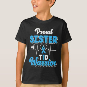 stolt syster av A T1d Warrior Diabetes Aw T Shirt