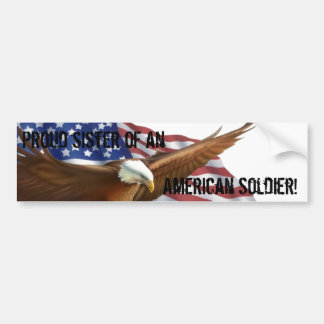 Stolt syster av, amerikansoldat! bildekal