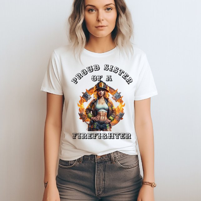 stolt syster av en brandsläckare W T Shirt (Skapare uppladdad)