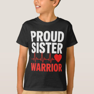 Stolt syster hjärta krigare överlevande stöd t shirt