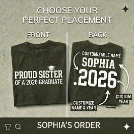 STOLT SYSTER Klass 2026 Personlig Examen T Shirt