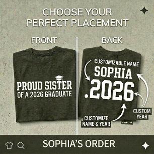 STOLT SYSTER Klass 2026 Personlig Examen T Shirt