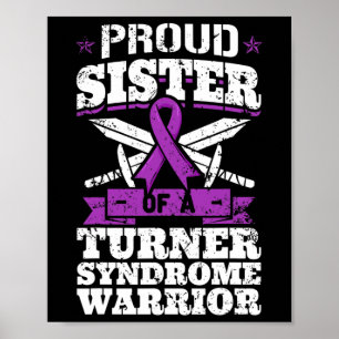 stolt syster på en Turner Syndrome Warrior Ts Medv Poster