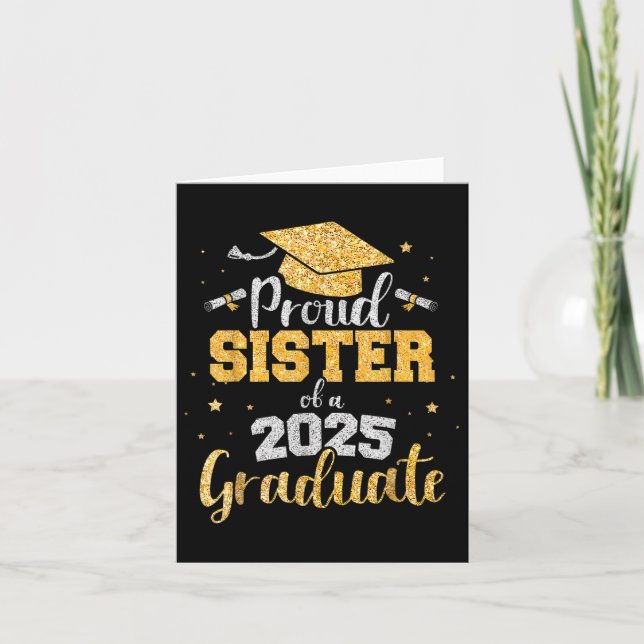 stolt syster till 2025 Student-syster Studenten Kort (Framsida)