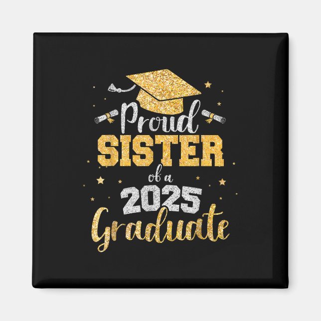 stolt syster till 2025 Student-syster Studenten Magnet (Framsidan)
