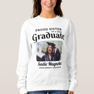 Stolt syster till en 2026 examen foto anpassad t shirt