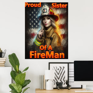 stolt syster till en brandkår Hero Poster