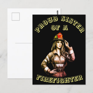 stolt syster till en brandsläckare hi tech vykort