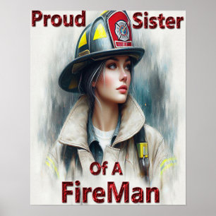 stolt syster till en brandsläckare poster