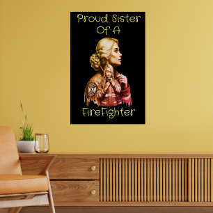 stolt syster till en brandsläckare poster