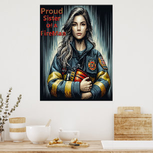 stolt syster till en brandsläckare poster