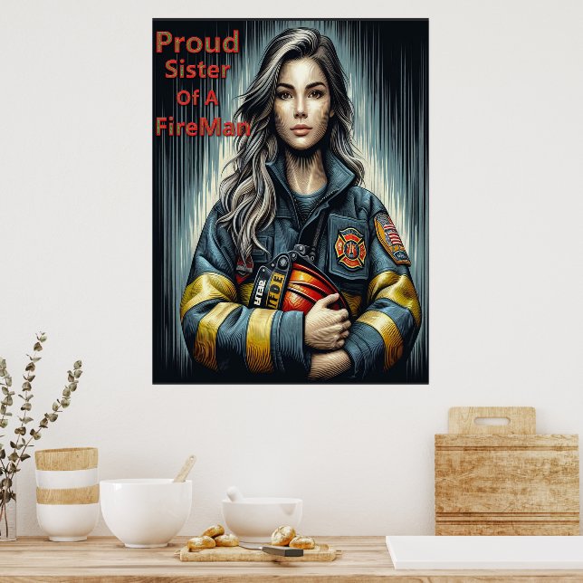 stolt syster till en brandsläckare poster (Kök)