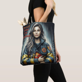 stolt syster till en brandsläckare tygkasse