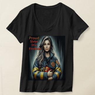 stolt syster till en brandsläckningsvetenskap t shirt