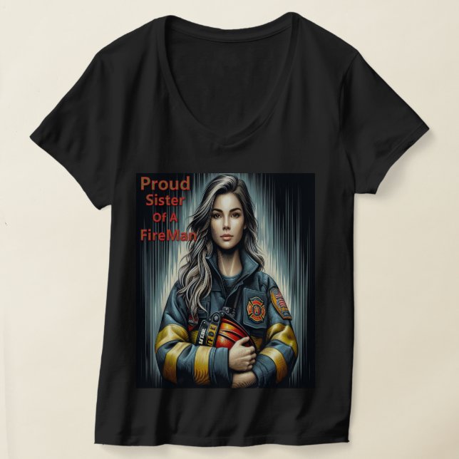 stolt syster till en brandsläckningsvetenskap t shirt (Laydown)