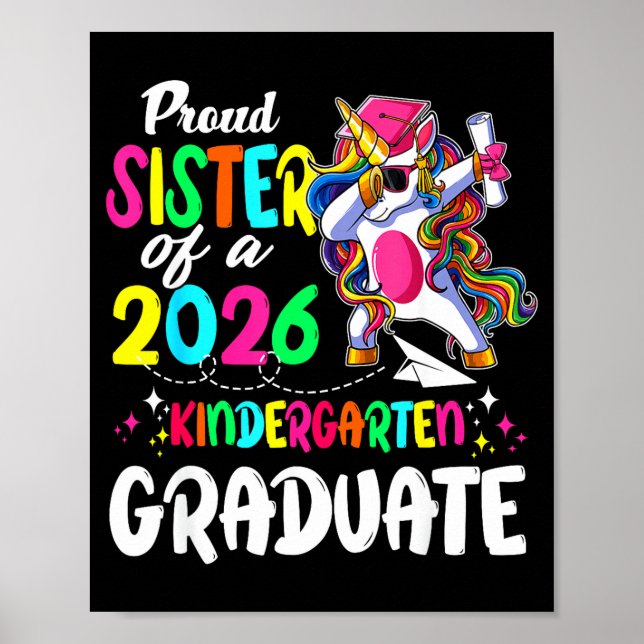 Stolt syster till en examen från förskoleklass 202 poster (Framsidan)