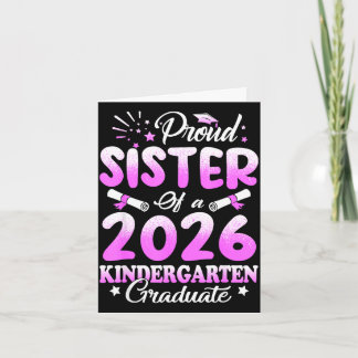 Stolt syster till en examenklass 2026 floral kort