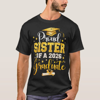 Stolt syster till en examenklass 2026 gymnasieelev t shirt
