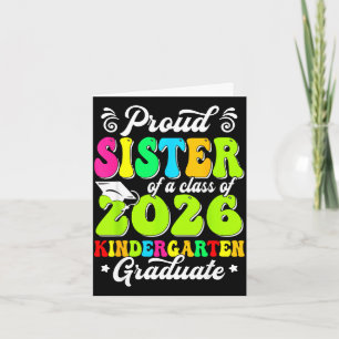Stolt syster till en examenklass 2026 senior kort