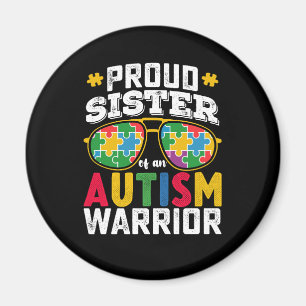Stolt syster till en familj med en autismkrigare magnet