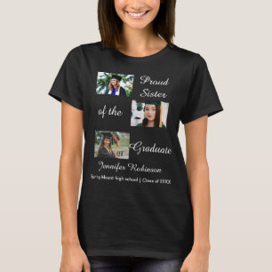 Stolt syster till examen Anpassade bilder Namn  T Shirt