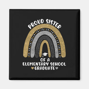 stolt syster till grundskolan Student Rainb Magnet
