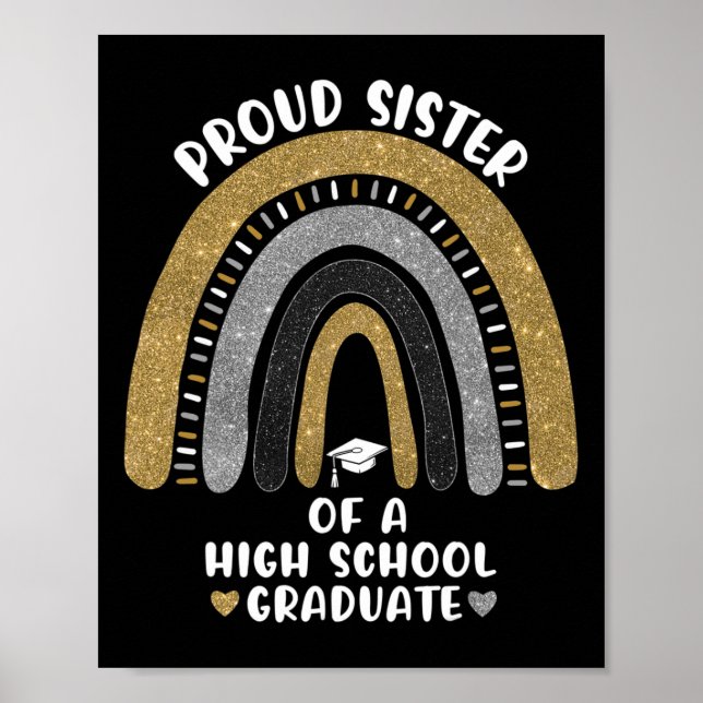 stolt syster till högskolan Student Rainbow Poster (Framsidan)