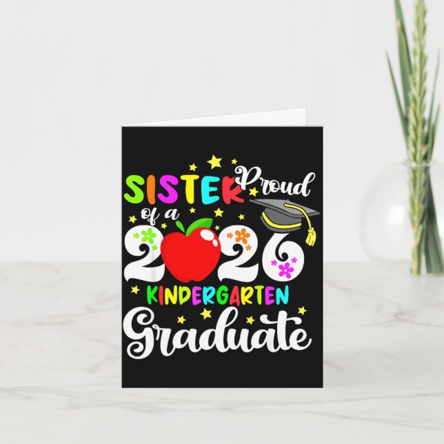 Stolt syster till mammor som har examen från försk kort (Framsida)